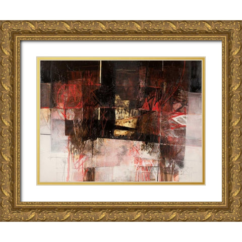 I segni e la materia Gold Ornate Wood Framed Art Print with Double Matting by Censini