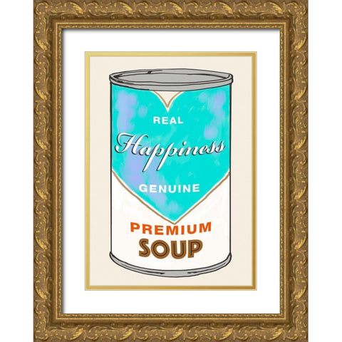 Happiness Soup Gold Ornate Wood Framed Art Print with Double Matting by Beyon, Carlos