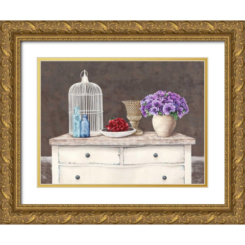 French Trumeau Gold Ornate Wood Framed Art Print with Double Matting by Dellal, Remy