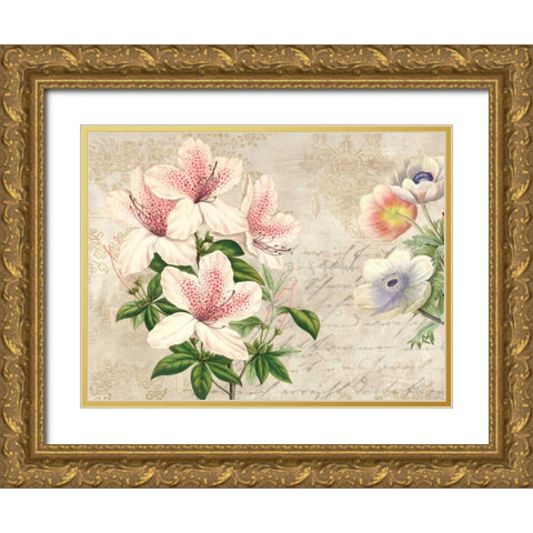 Botanique Moderne II Gold Ornate Wood Framed Art Print with Double Matting by Dellal, Remy