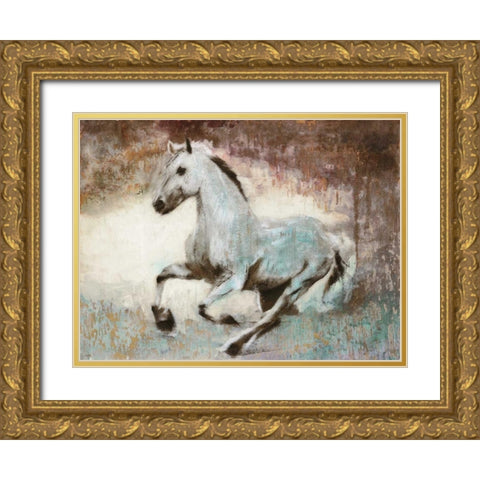 White Star Gold Ornate Wood Framed Art Print with Double Matting by Moschetta, Dario