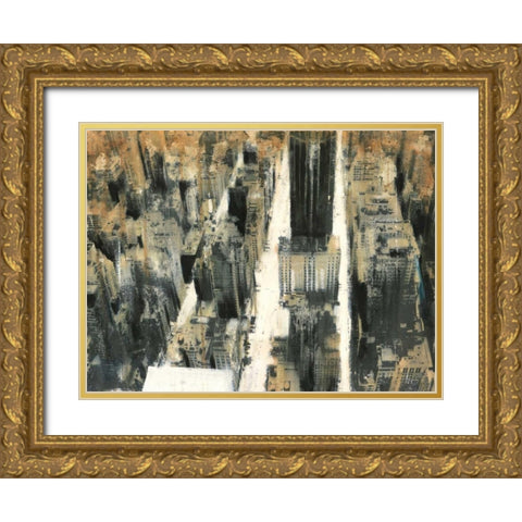NYC7 Gold Ornate Wood Framed Art Print with Double Matting by Moschetta, Dario