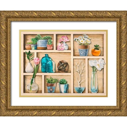 Collection de Memoires Gold Ornate Wood Framed Art Print with Double Matting by Dolci, Elena