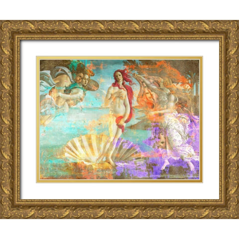 Botticellis Venus 2.0 Gold Ornate Wood Framed Art Print with Double Matting by Chestier, Eric