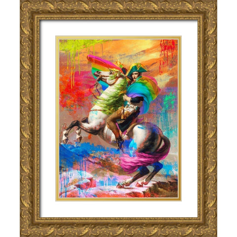 Napoleon 2.0 Gold Ornate Wood Framed Art Print with Double Matting by Chestier, Eric