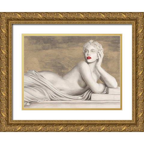 Eternal Beauty (detail) Gold Ornate Wood Framed Art Print with Double Matting by Eleanor, Setti