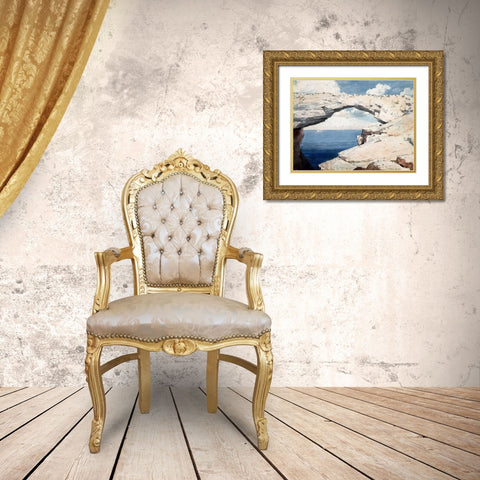 Glass Windows, Bahamas  Gold Ornate Wood Framed Art Print with Double Matting by Homer, Winslow