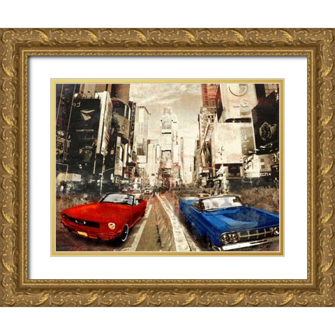 Horse Power Gold Ornate Wood Framed Art Print with Double Matting by Baldo, Ivan