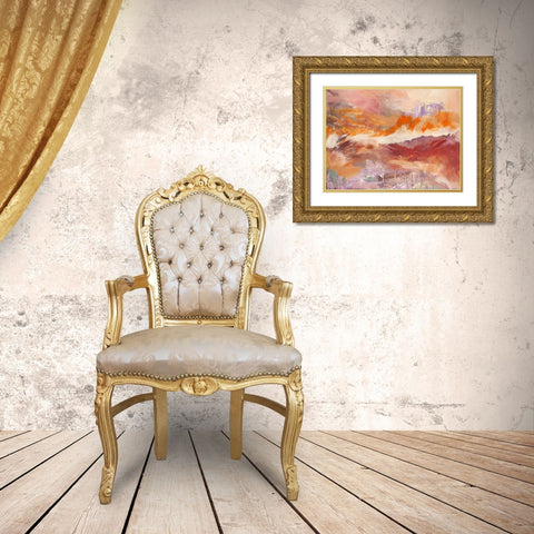 Iride Gold Ornate Wood Framed Art Print with Double Matting by Corrado, Italo