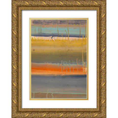 Geo IV Gold Ornate Wood Framed Art Print with Double Matting by Corrado, Italo