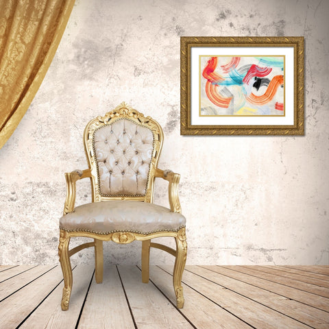 Sudden Motion Gold Ornate Wood Framed Art Print with Double Matting by Ikeda, Haru