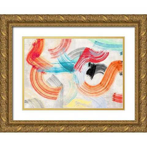 Sudden Motion Gold Ornate Wood Framed Art Print with Double Matting by Ikeda, Haru