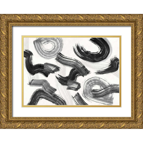 Happening Gold Ornate Wood Framed Art Print with Double Matting by Ikeda, Haru