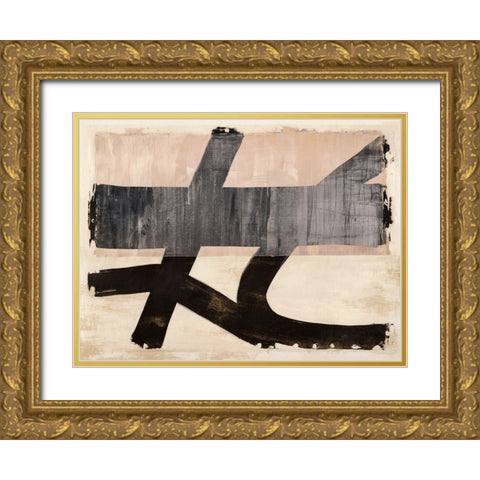 The Dynamics of Joy Gold Ornate Wood Framed Art Print with Double Matting by Ikeda, Haru