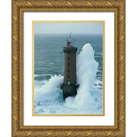 Kereon Gold Ornate Wood Framed Art Print with Double Matting by Guichard, Jean