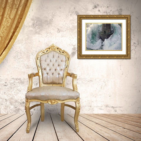 La Jument Gold Ornate Wood Framed Art Print with Double Matting by Guichard, Jean