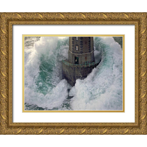 La Jument Gold Ornate Wood Framed Art Print with Double Matting by Guichard, Jean