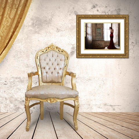 At the Palace Gold Ornate Wood Framed Art Print with Double Matting by Silver, John