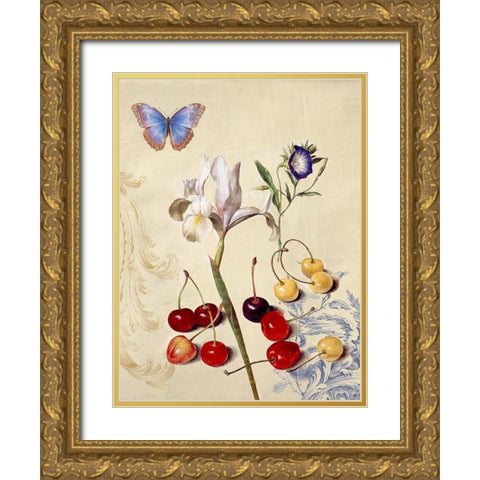 Cabinet of Curiosities n. 1 Gold Ornate Wood Framed Art Print with Double Matting by Joannoo