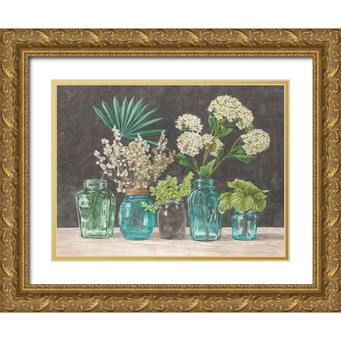 Spring Arrangement II Gold Ornate Wood Framed Art Print with Double Matting by Thomlinson, Jenny