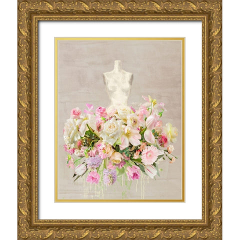 Dressed in Flowers I Gold Ornate Wood Framed Art Print with Double Matting by Parr, Kelly