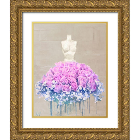 Dressed in Flowers II Gold Ornate Wood Framed Art Print with Double Matting by Parr, Kelly