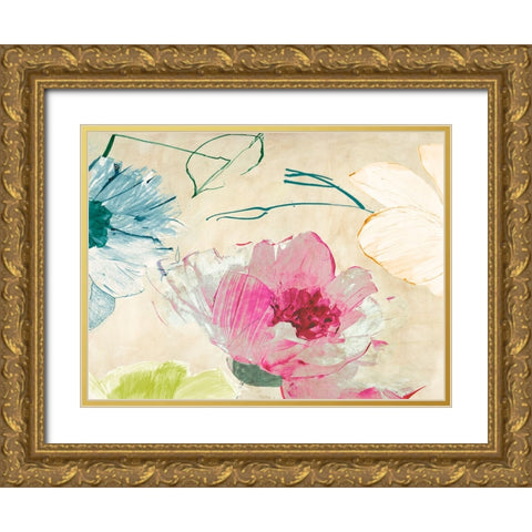 Colorful Composition I Gold Ornate Wood Framed Art Print with Double Matting by Parr, Kelly