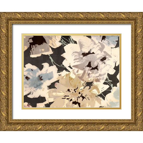 Earth Flowers II (detail) Gold Ornate Wood Framed Art Print with Double Matting by Parr, Kelly