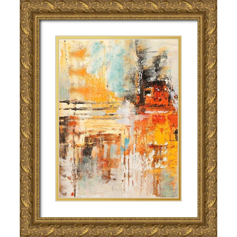 Riflessi del mattino I (detail) Gold Ornate Wood Framed Art Print with Double Matting by Lucas