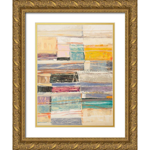 Athmo Gold Ornate Wood Framed Art Print with Double Matting by Lucas