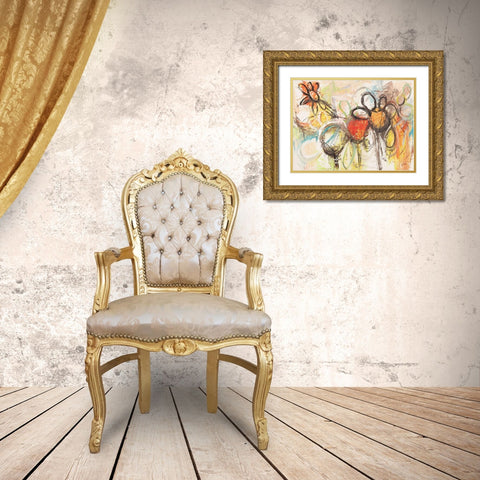 Primavera in fiore Gold Ornate Wood Framed Art Print with Double Matting by Lucas