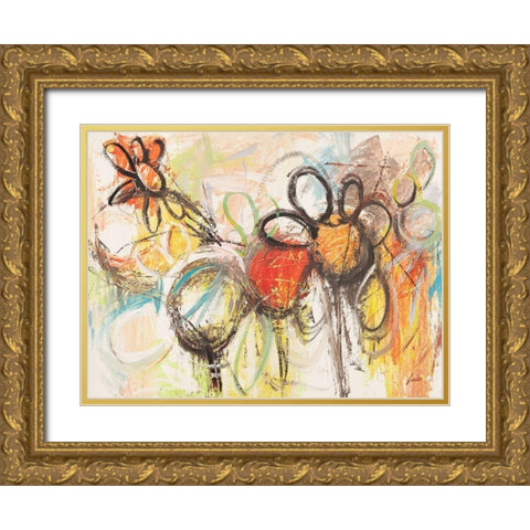 Primavera in fiore Gold Ornate Wood Framed Art Print with Double Matting by Lucas