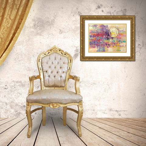 Luna crescente Gold Ornate Wood Framed Art Print with Double Matting by Lucas