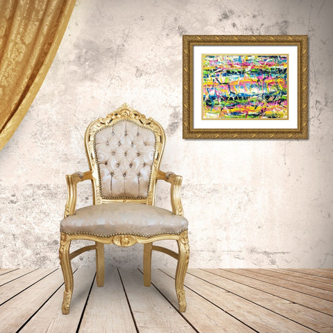 Rio Gold Ornate Wood Framed Art Print with Double Matting by Lucas