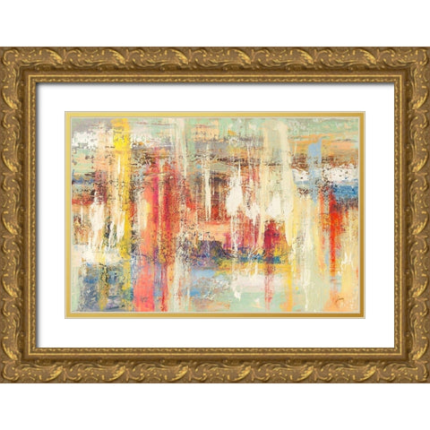 Colori riflessi Gold Ornate Wood Framed Art Print with Double Matting by Lucas