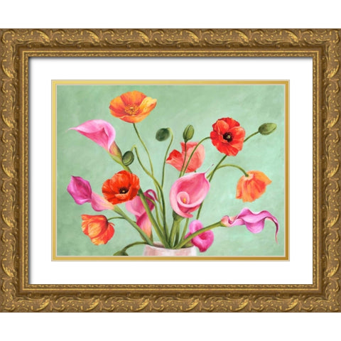 Fancy Composition Gold Ornate Wood Framed Art Print with Double Matting by Villa, Luca