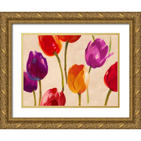 Tulip Funk Gold Ornate Wood Framed Art Print with Double Matting by Villa, Luca