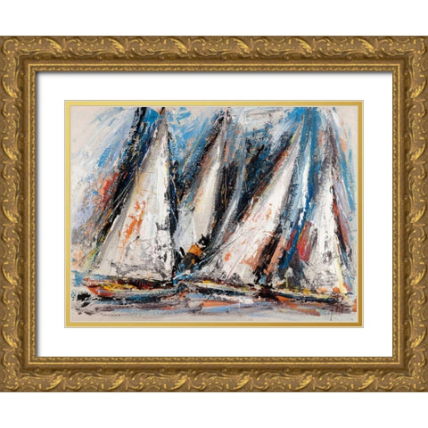 Vele nel cielo Gold Ornate Wood Framed Art Print with Double Matting by Florio, Luigi