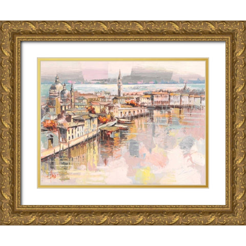 Dolce Venezia Gold Ornate Wood Framed Art Print with Double Matting by Florio, Luigi