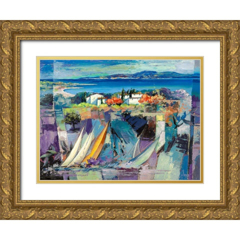 Racconto mediterraneo Gold Ornate Wood Framed Art Print with Double Matting by Krahmer, Frank