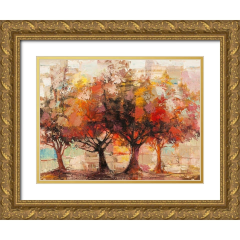 Foresta incantata Gold Ornate Wood Framed Art Print with Double Matting by Florio, Luigi