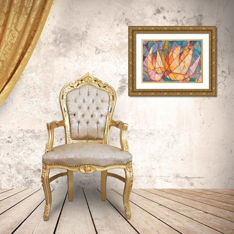 Dinamismo di vele sul mare Gold Ornate Wood Framed Art Print with Double Matting by Florio, Luigi