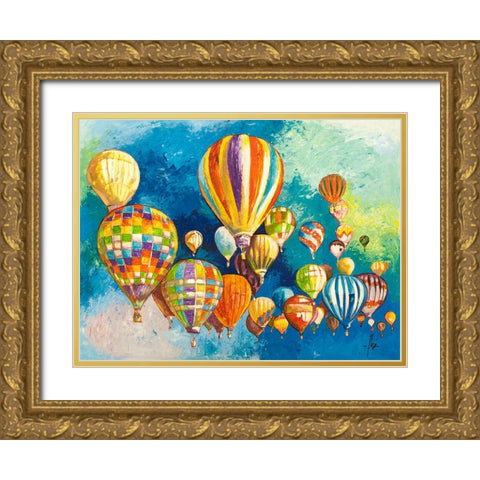 Sospesi nel cielo II Gold Ornate Wood Framed Art Print with Double Matting by Florio, Luigi