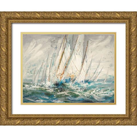Dacqua e di vento Gold Ornate Wood Framed Art Print with Double Matting by Florio, Luigi