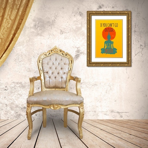 Go Inside Gold Ornate Wood Framed Art Print with Double Matting by Masterfunk Collective