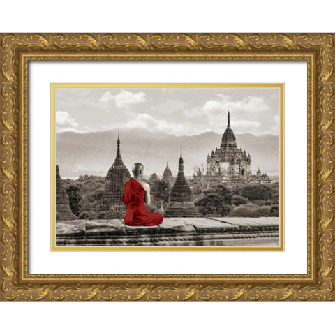 Deep Meditation Gold Ornate Wood Framed Art Print with Double Matting by Moreau, Marc