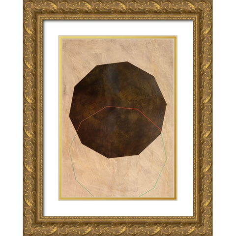 Poliedra II Gold Ornate Wood Framed Art Print with Double Matting by Novello, Patrizia