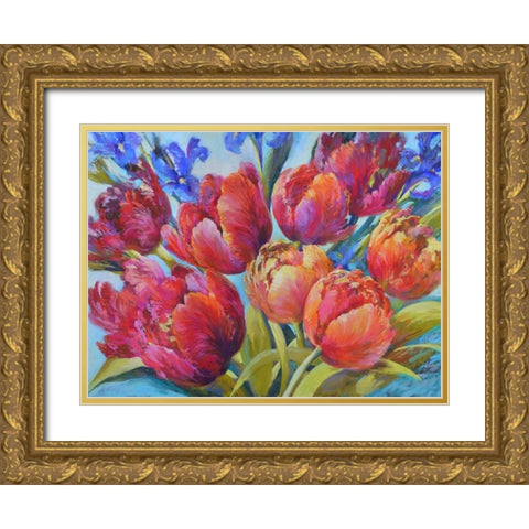 Jumping for Joy Gold Ornate Wood Framed Art Print with Double Matting by Whatmore, Nel