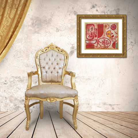Rausch Gold Ornate Wood Framed Art Print with Double Matting by Paul, Klee