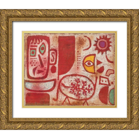 Rausch Gold Ornate Wood Framed Art Print with Double Matting by Paul, Klee
